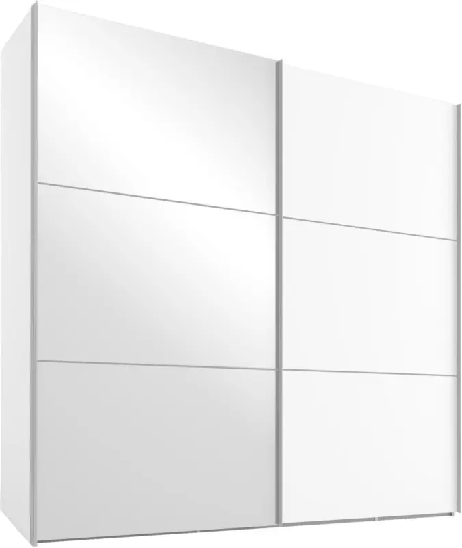 Schwebetürenschrank in Weiß ca. 200x216x68cm
