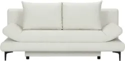 Schlafsofa in Wei&szlig; mit Bettfunktion