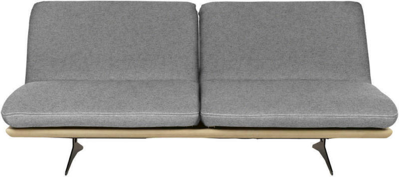 Schlafsofa in Holz, Textil Grau, Eichefarben