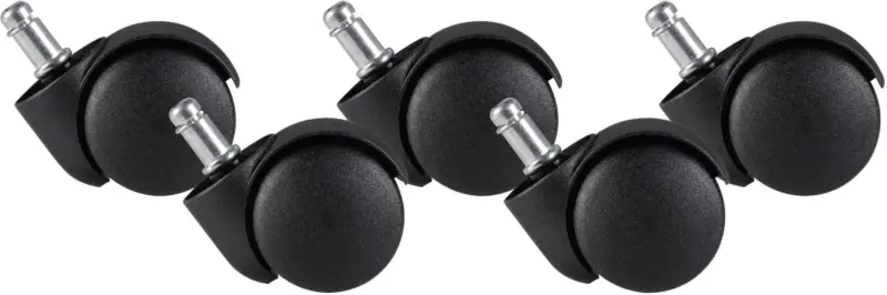 Drehstuhlrolle 'SPM1.910', 5-er Set, schwarz