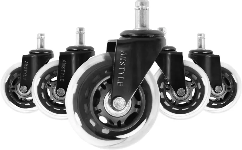 Drehstuhlrolle 'SPM1.949', 5-er Set, schwarz