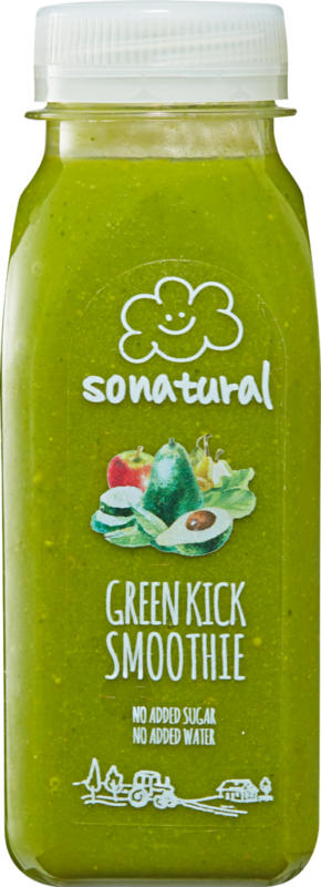 Sonatural Smoothie, Green Kick, 25 cl