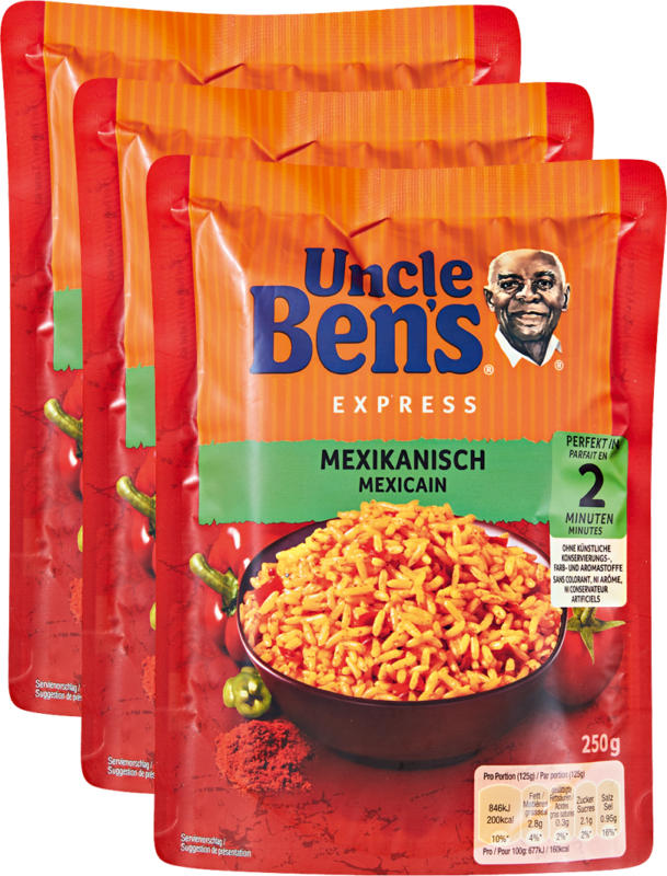 Riso Express Uncle Ben’s, Messicano, 3 x 250 g