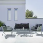 mömax Dornbirn - Ihr Trendmöbelhaus in Dornbirn Loungegarnitur 'Paros' inkl. Auflagen & Kissen, grün/grau