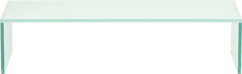 TV-Aufsatz in Weiß aus Glas