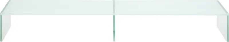 TV-Aufsatz in Weiß aus Glas