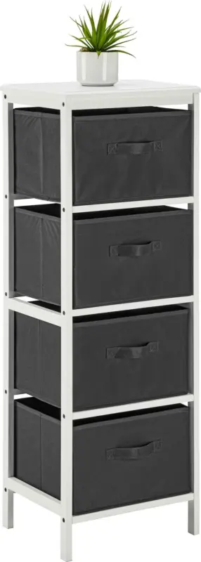 Kommode in Weiß/Anthrazit