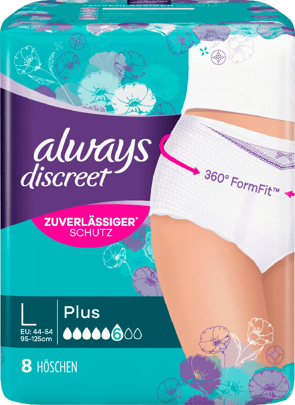 always Discreet Pants Größe L Plus Blasenschwäche