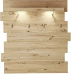 Garderobenpaneel in Eichefarben