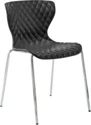 Besucherstuhl in Schwarz