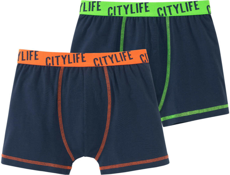 2 Jungen Retroboxer mit Neon-Akzenten (Nur online)