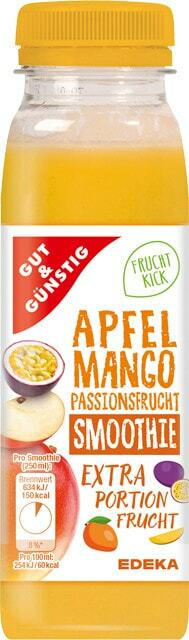 Gut & Günstig Smoothie Apfel Mango Passionsfrucht