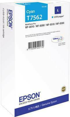 Epson Tinte T7562 Original Cyan C13T756240