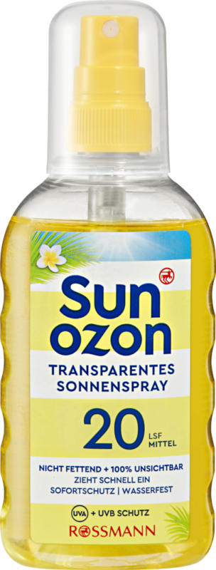 Spray solaire transparent IP 20 Sunozon, 200 ml