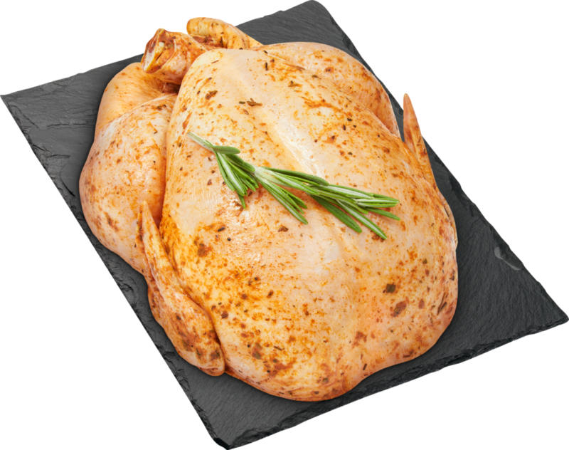 Pollo BBQ Denner, intero, aromatizzato, ca. 1050 g, al kg