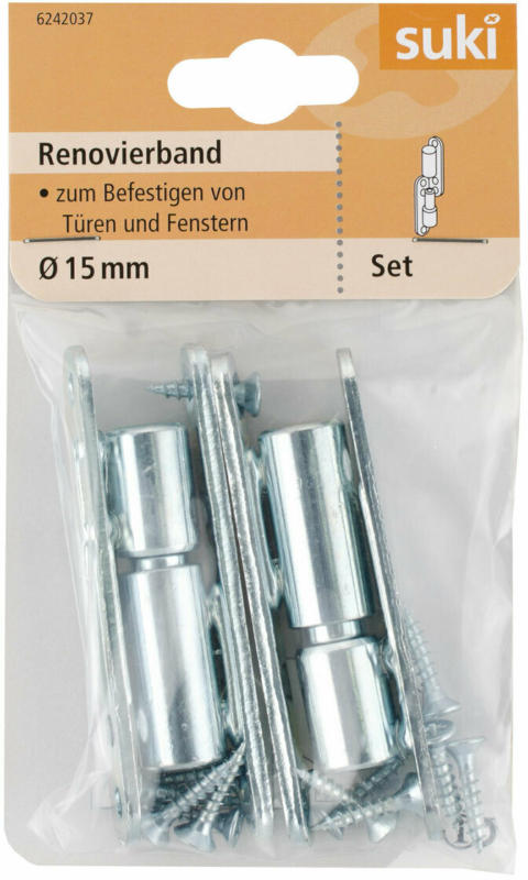Renovierband, verzinkt, zum Anschrauben, 2 Stück zum Anschrauben