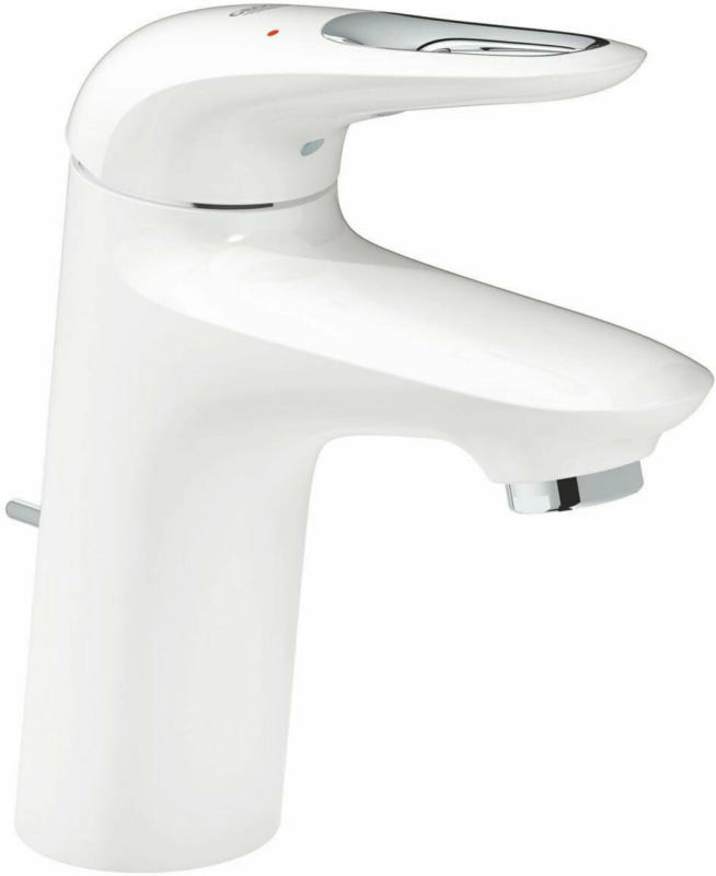 Einhand-Waschtischbatterie „Eurostyle“, S-Size, Hebel offen, moon white/chrom
