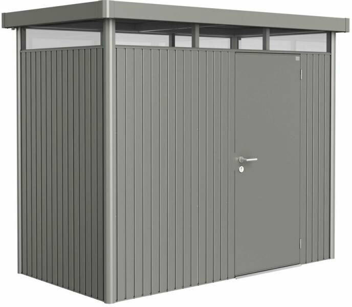 Gerätehaus „HighLine H1“, 275x155x222 cm, Standardtür 275x155x222 cm | quarzgrau | Standardtür