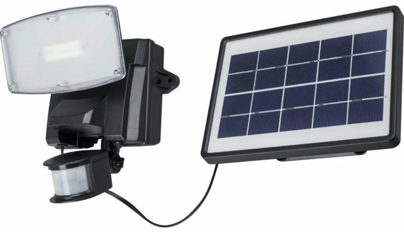 LED-Solarfluter „Max“, mit Bewegungsmelder, schwarz