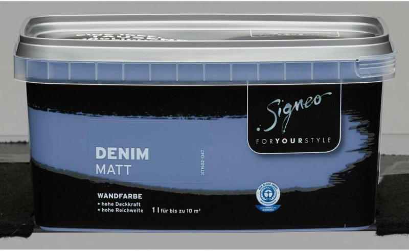 Wandfarbe „Denim“, Matt, 1 L 1 L