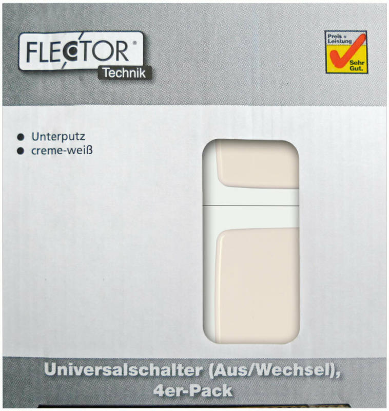 Aus-/Wechselschalter, creme, 4 Stück 4x Aus-/Wechselschalter