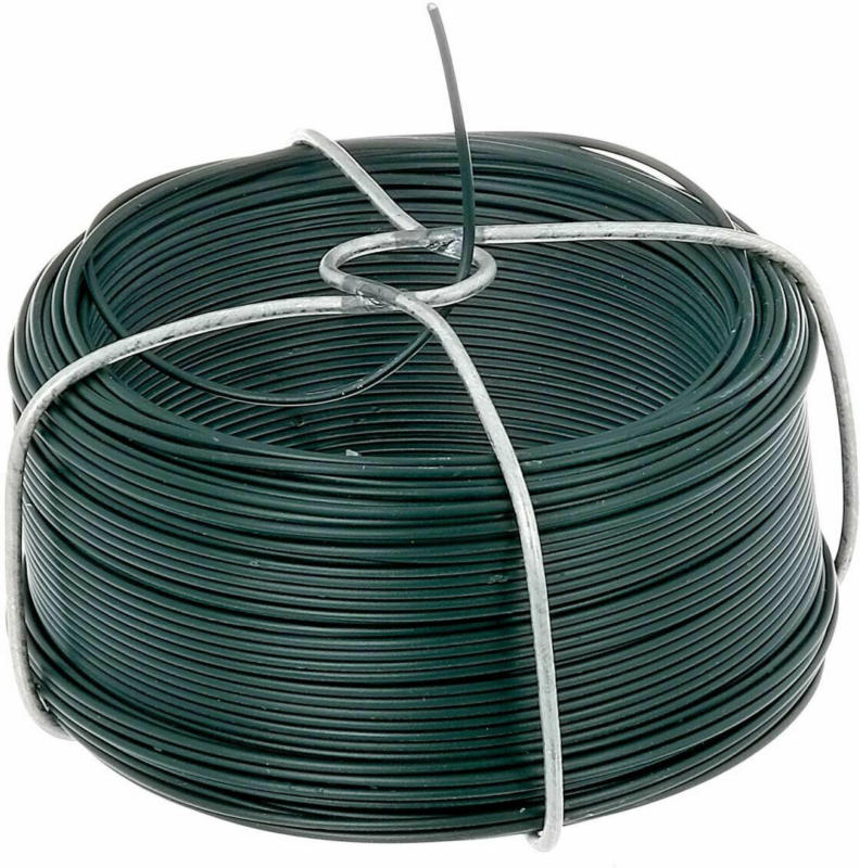 Drahtspule verzinkt-grün, 50 Meter, Stärke 1,2 mm