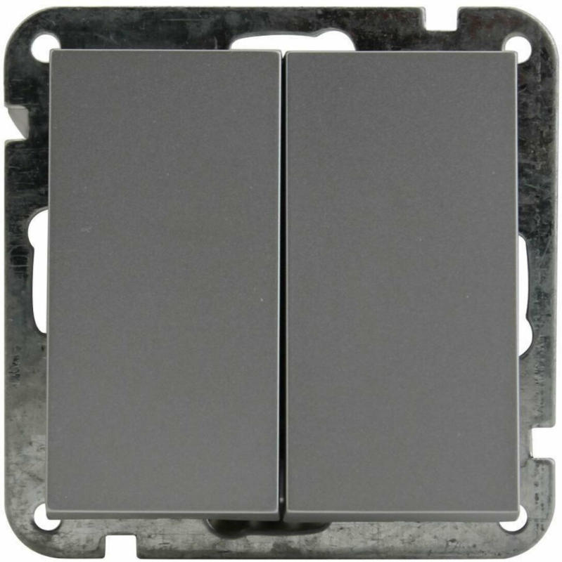 Doppel-/Wechselschalter „Melbourne“, silber, Serie 703