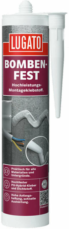 Montagekleber „Bombenfest Weiss“, 480 g