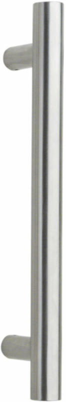 Stoßgriff Edelstahl Ø 30 mm, Stütze gerade, satiniert