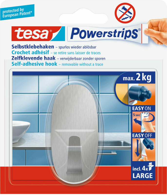 Haken „Powerstrips“, Large,Oval