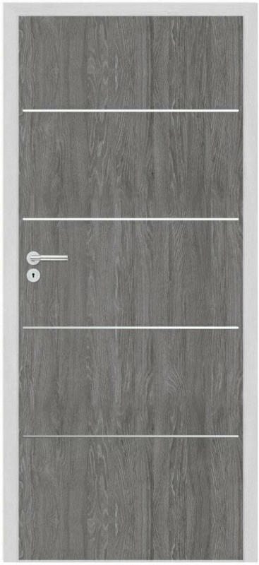 Zimmer-Tür „M.4“ „Eiche Grigio“, CPL, 86 cm, Anschlag links 86 cm | links