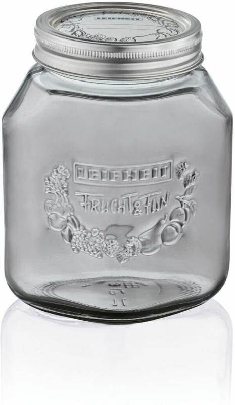 Einmachglas, 1 L, smoky grey