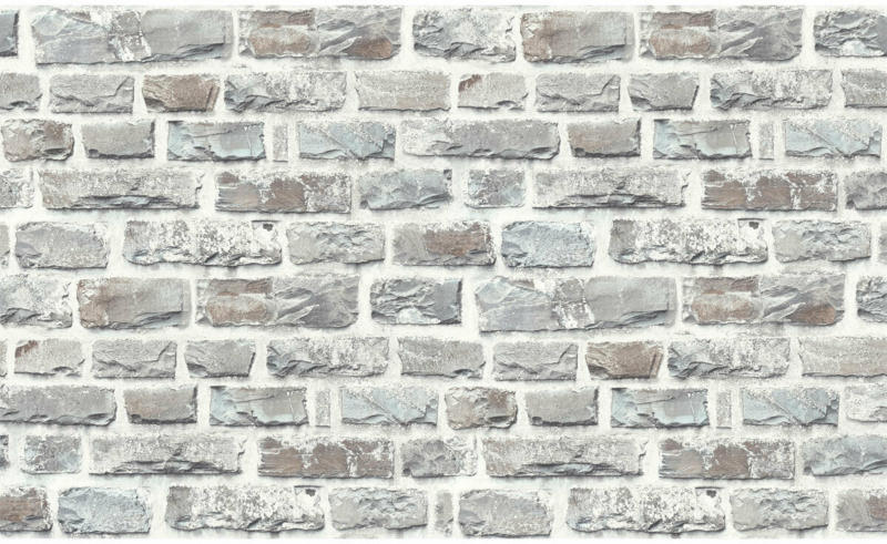 Vliestapete „neue Bude 2.0“ 10,05x0,53 m, Bruchstein anthrazit