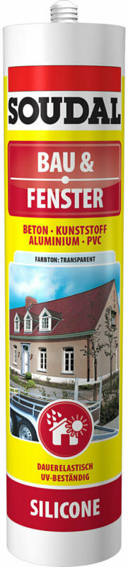 Soudal Bau + Fenster Silikon grau 300 ml