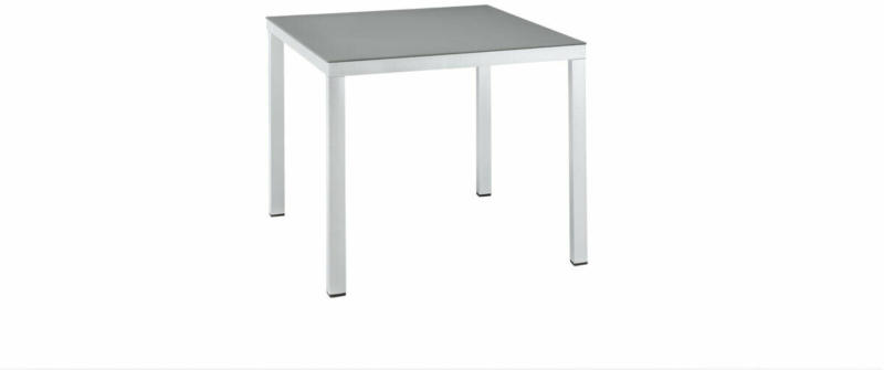 Gartentisch „Elemento“, 90x75x90 cm, Aluminium, silbermetallic