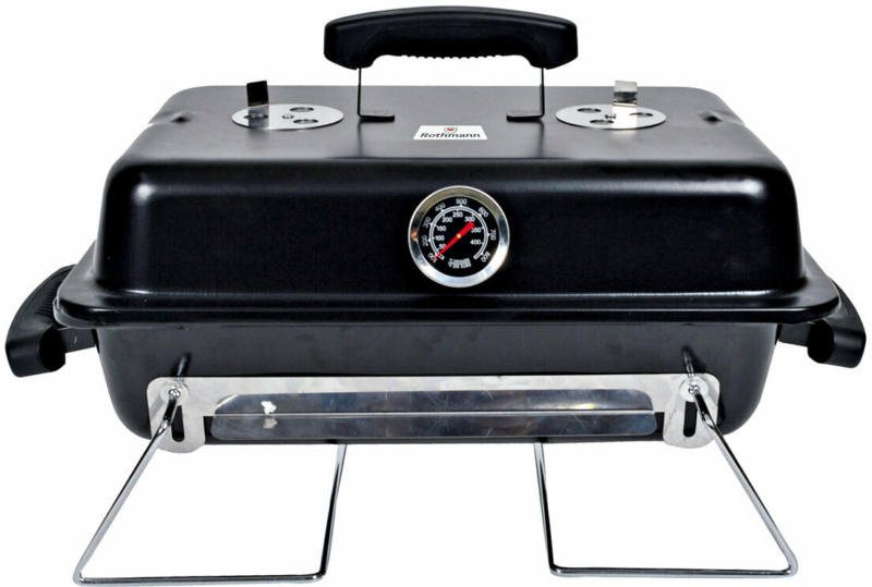 Holzkohlegrill „Springfield“, 43,3x30x30,5 cm, schwarz