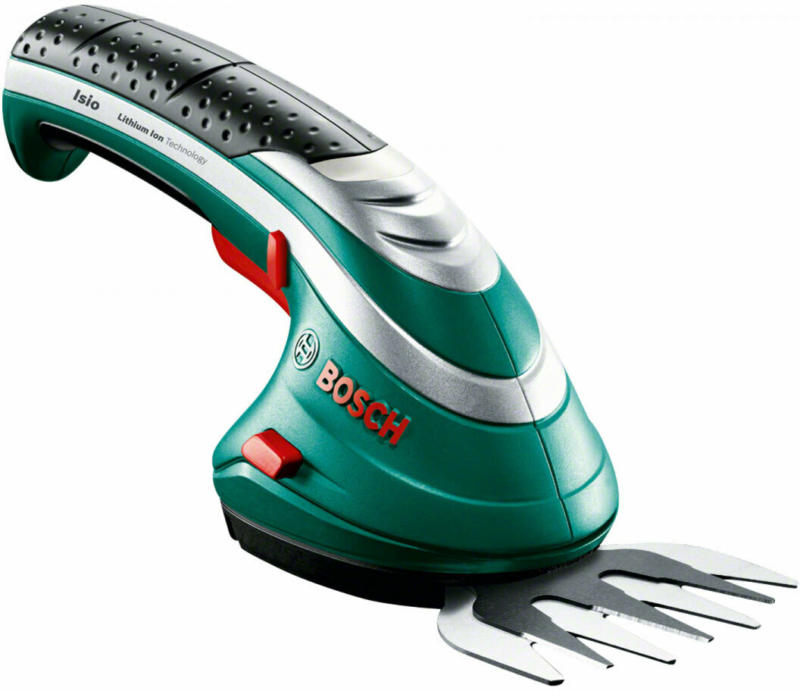 Akku-Grasschere-Set „Isio“, mit Teleskopstiel, 3-teilig 1x Grasschere, 1x Ladegerät, 1x Teleskopstiel