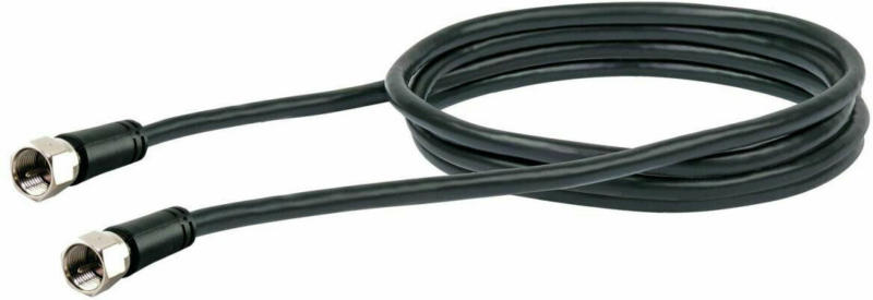 SAT-Antennenkabel, 90 dB, 1,5 m, schwarz, mit F-Stecker & F-Stecker 1,5