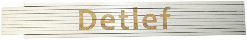 Meterstab „Detlef“, 2m, weiß Detlef