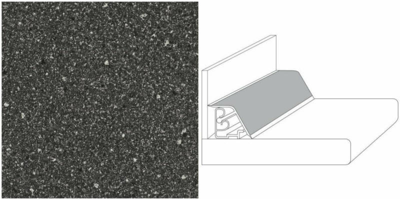 Wandanschlusprofil DNP „Stein China dunkel“, 590x27x35 mm