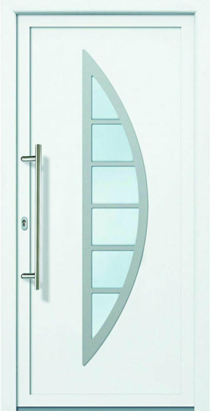 Haustür „JM Signum“ PVC Mod. 28, weiß/weiß, Anschlag links, 98x200 cm Außen: Weiß, Innen: Weiß