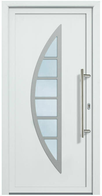 Haustür „JM Signum“ PVC Mod. 28, weiß/weiß, Anschlag rechts, 98x200 cm Außen: Weiß, Innen: Weiß