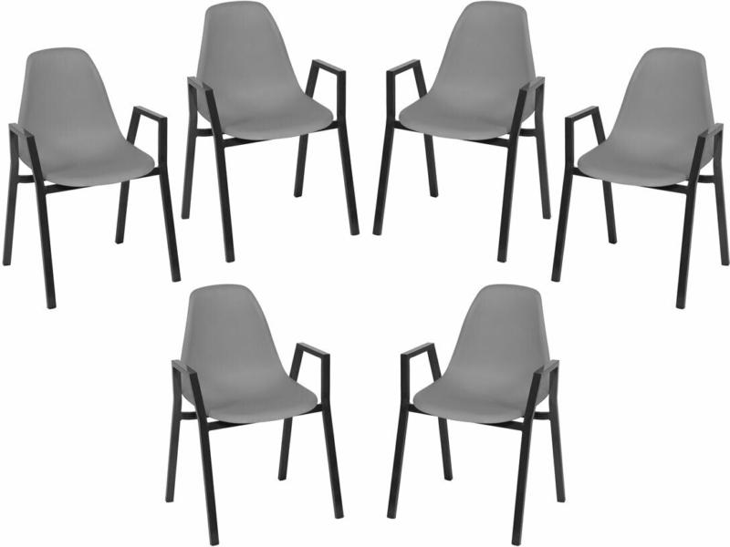Gartenmöbel-Set „Windsor“, 7-teilig, grau