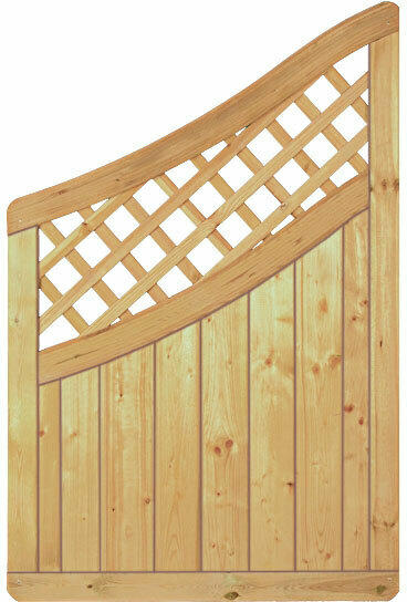 Zaunserie „CLASSIC“, Senkrecht Ranki, 90 x 135/90 cm, Abschluss, Rahmen 40/70 mm 90 cm | 135 cm