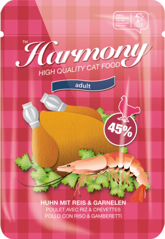 Harmony Cat Poulet avec Riz & Crevettes 80g