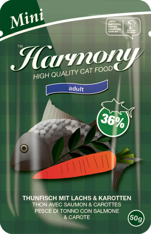 Harmony Cat Adult Mini Thon avec Saumon & Carottes 50g