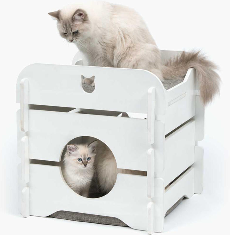 Catit Meuble pour chat Vesper Cottage blanc