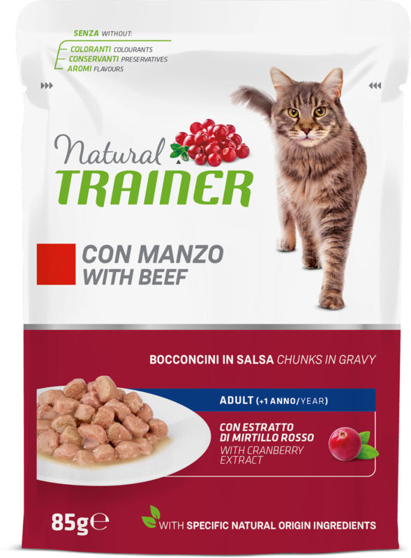 Trainer Katzenfutter Adult Rind in Sauce 85g
