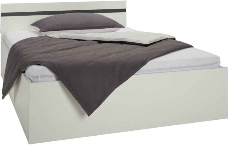 Bett in Weiß mit Bettkasten
