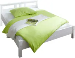 Bett 'Merci', aus Kiefer, weiß